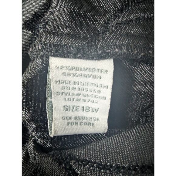 DRESSBARN WOMAN! BLACK ON BLACK TAPESTRY STYLE EMBROIDERED JACKET! SZ 18W - Picture 12 of 13